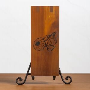 Touch of Country EK Collection Wooden Garlic Press Rustic Farmhouse Kitchen Tool